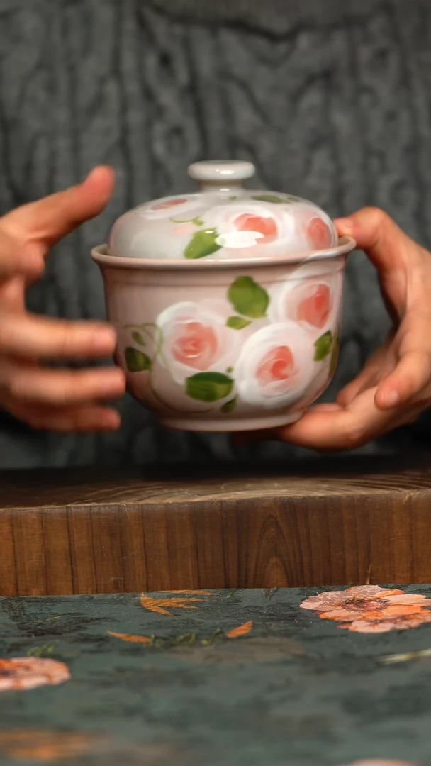 杯釉下彩手工手绘同款陶器
