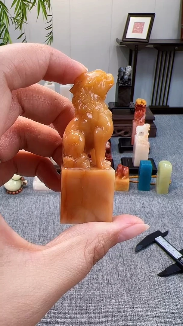 寿山石印石桃*素章  自定义