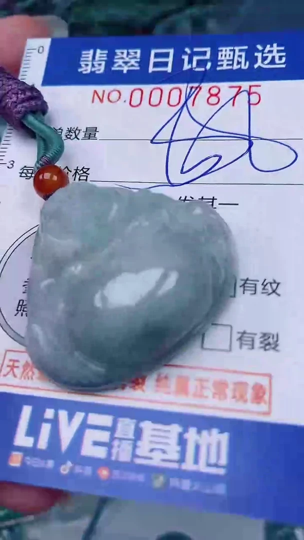 翡翠未镶嵌颈饰00007875