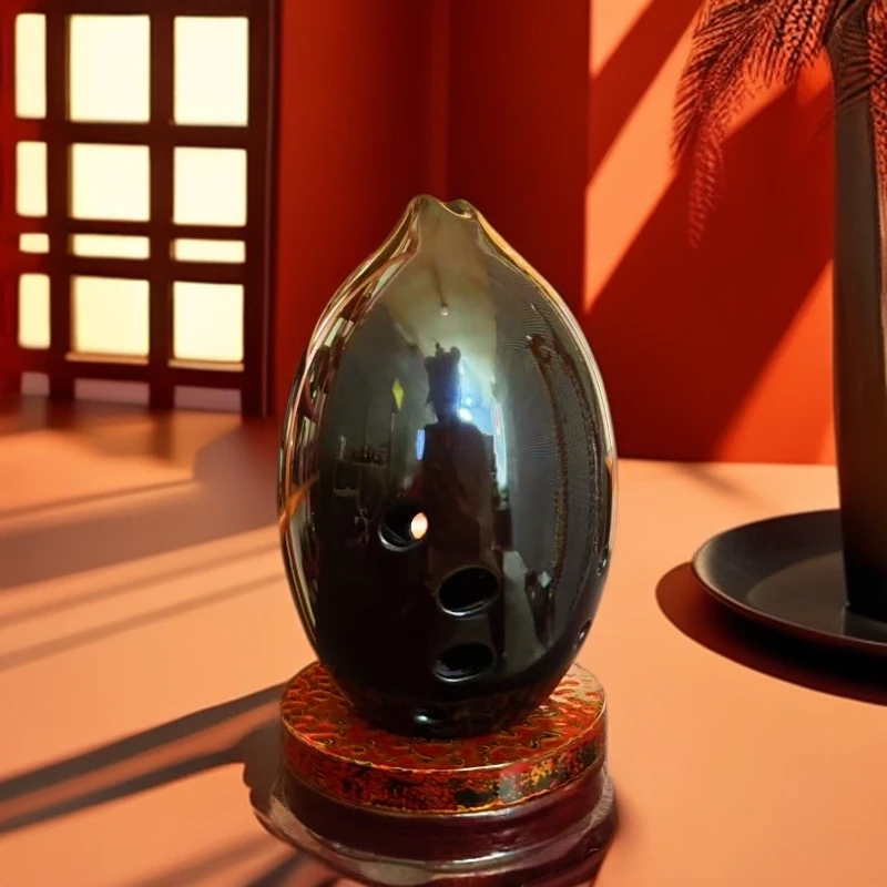 文祥定制款复古大漆单腔梨形埙《下单后咨询客服制作完成时间》专业