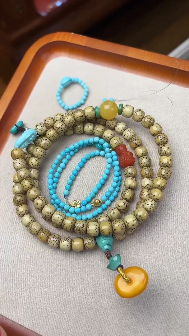 星月菩提手串手工设计星月菩提手串