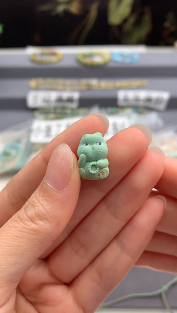 未镶嵌绿松石精工雕刻茜.R34