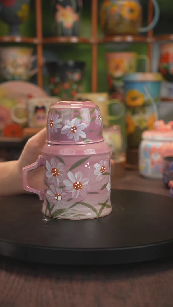 紫砂油画釉下彩手绘