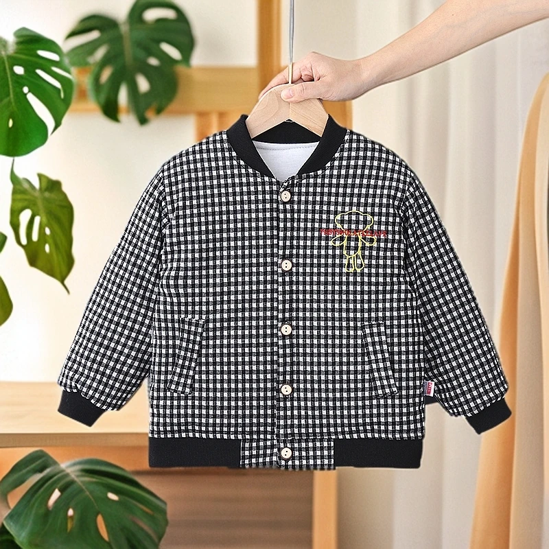儿童棉衣校服神器宝宝棉服秋冬新款加棉保暖上衣男女童冬季外套