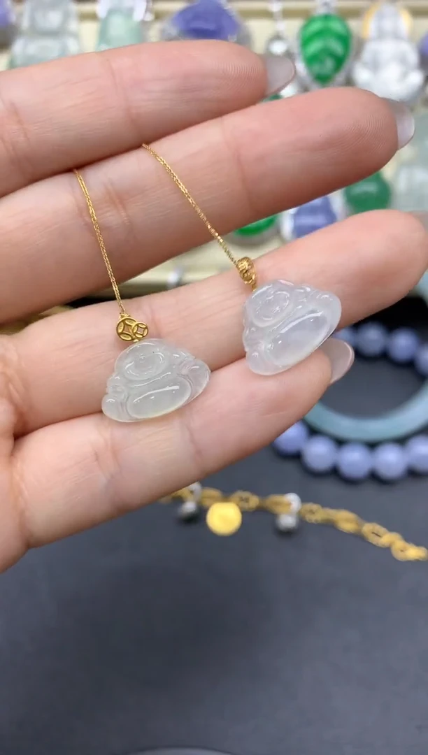 【闪购商品】翡翠耳饰18K金镶嵌30-中国好珍宝