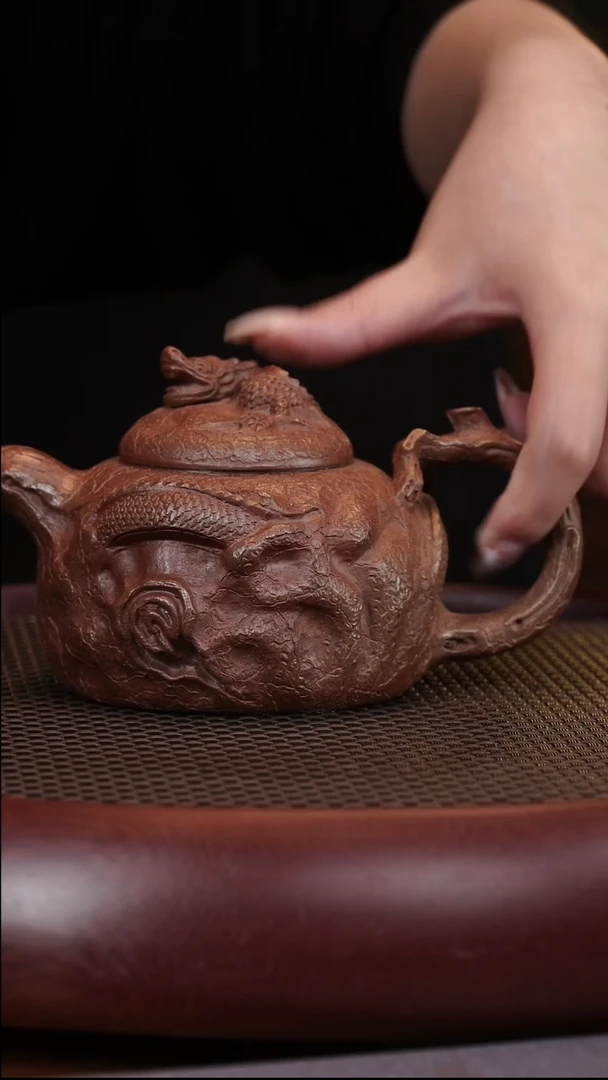 【闪购商品】紫砂茶壶1-51 YXM隐龙供春龙背金砂300c