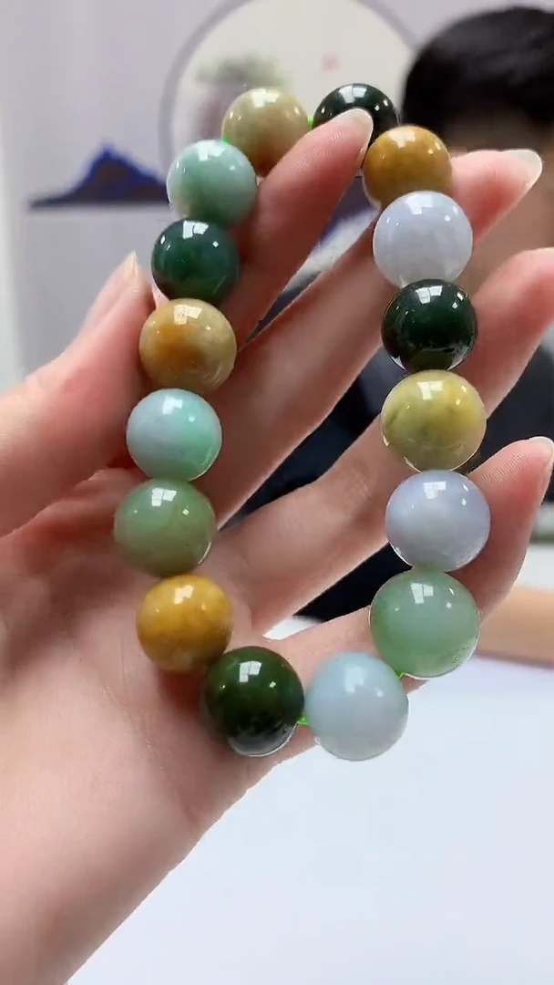 【闪购商品】定制翡翠未镶嵌4917zm-毛货手串119