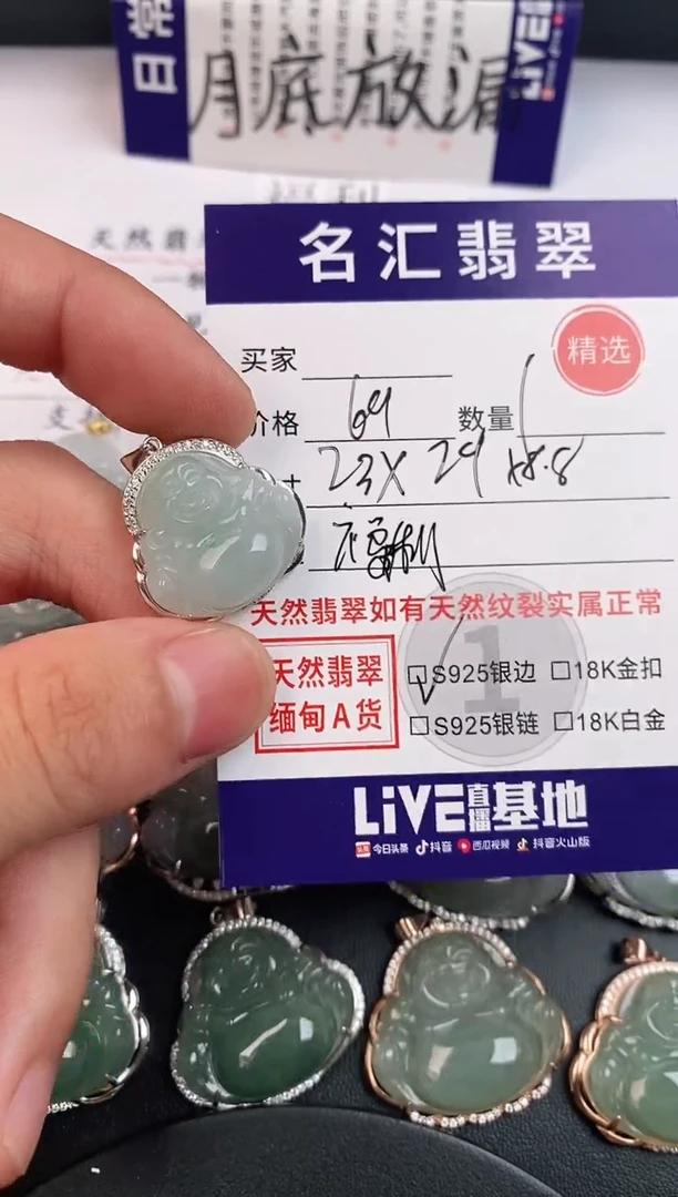 翡翠银S925镶嵌颈饰·