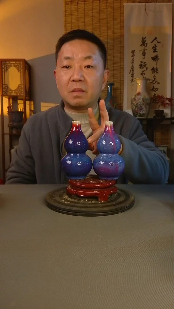 摆件复古风格瓷器一对