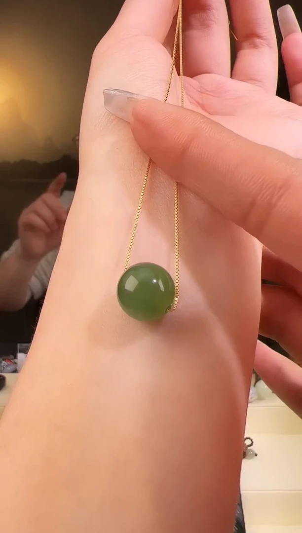 【闪购商品】和田玉颈饰银S925镶嵌吊坠p