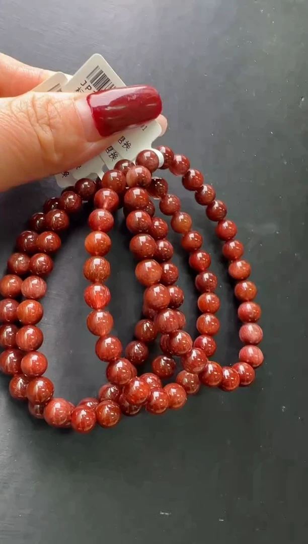 【闪购商品】水晶手串未镶嵌红发晶手串7m+多样性发一JP38594