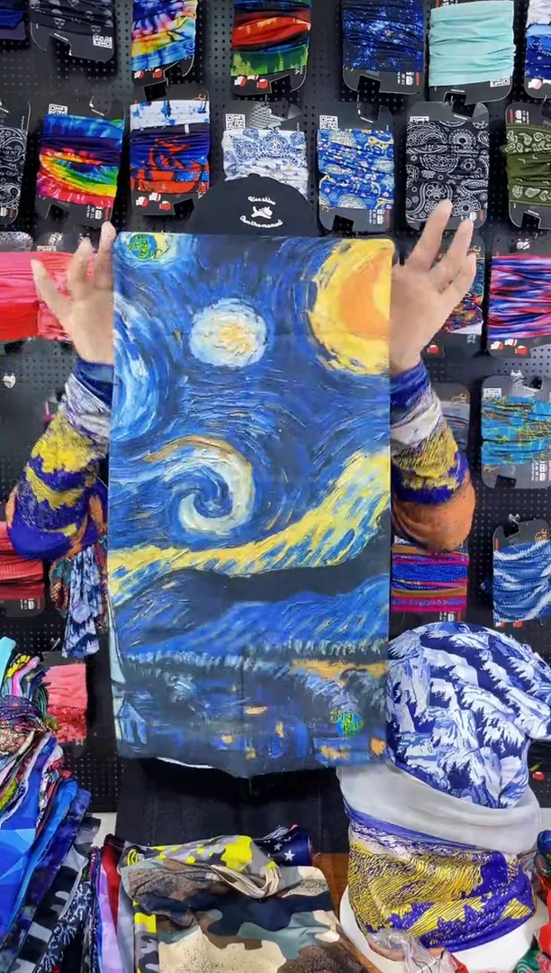 涤纶紫***定 围脖面罩头巾 孤品百变魔术头巾四季