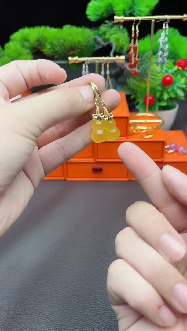 玛瑙/玉髓耳饰银S925镶嵌333