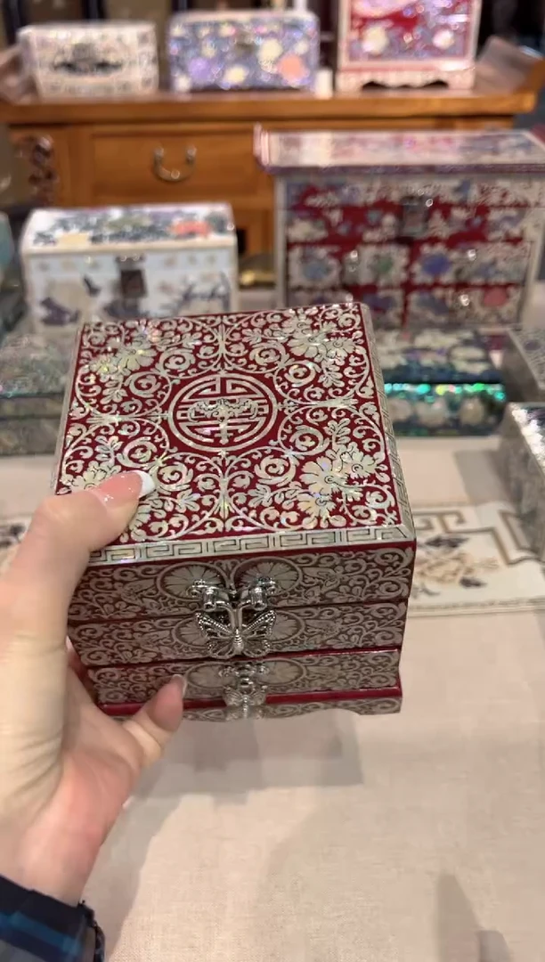 【闪购商品】双层龙凤.弘贝雅螺钿漆器文化馆