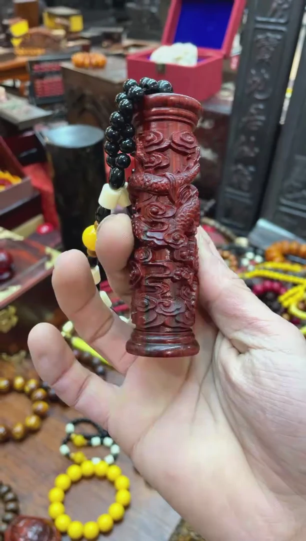 【闪购商品】木盘龙柱手把件啊啊啊