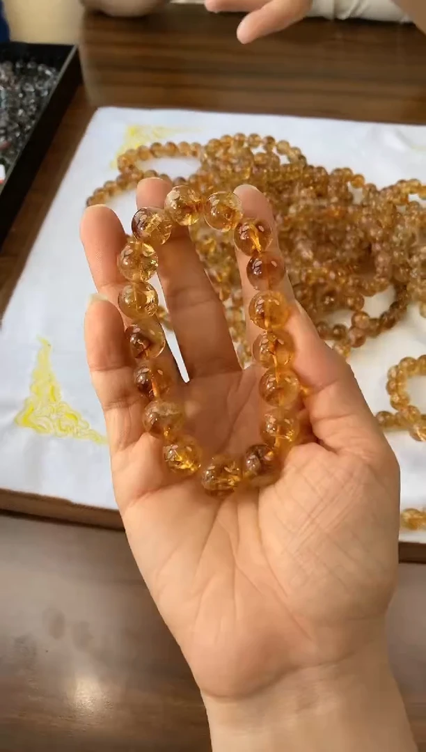 水晶手链未镶嵌11.5m黄塔晶