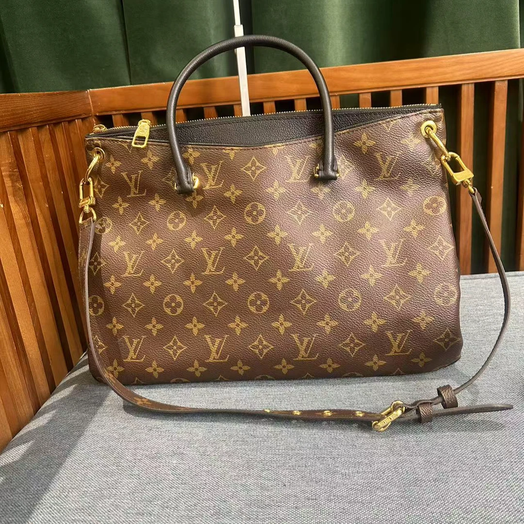 95新 LouisVuitton/路易威登 LV传奇黑色中号单肩包芯片98新原始