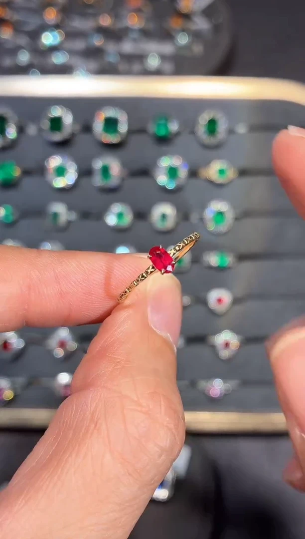 18K金镶嵌戒指红宝石【闪购】0.30ct/同步展会价