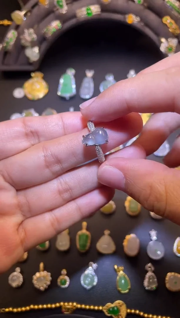 吊坠(不含链)银S925镶嵌翡翠1