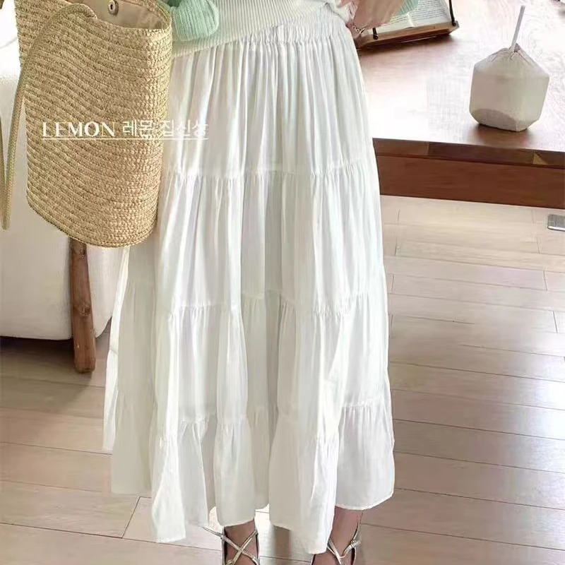 觅裳家 【蛋糕裙】1908新款中长款气质松紧腰蛋糕裙