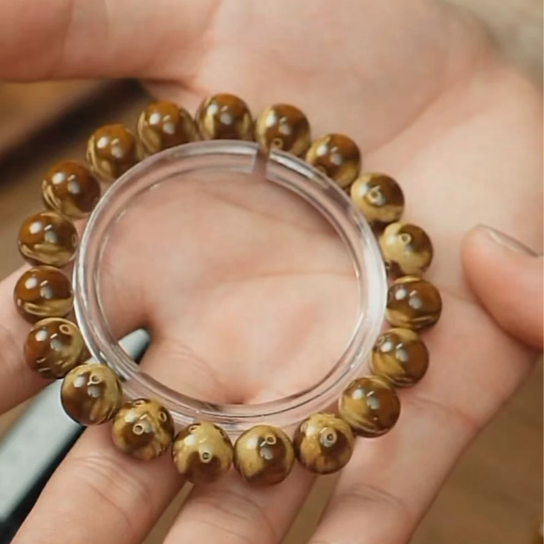 紫金鼠手串精品熊猫光珠11~12mm+