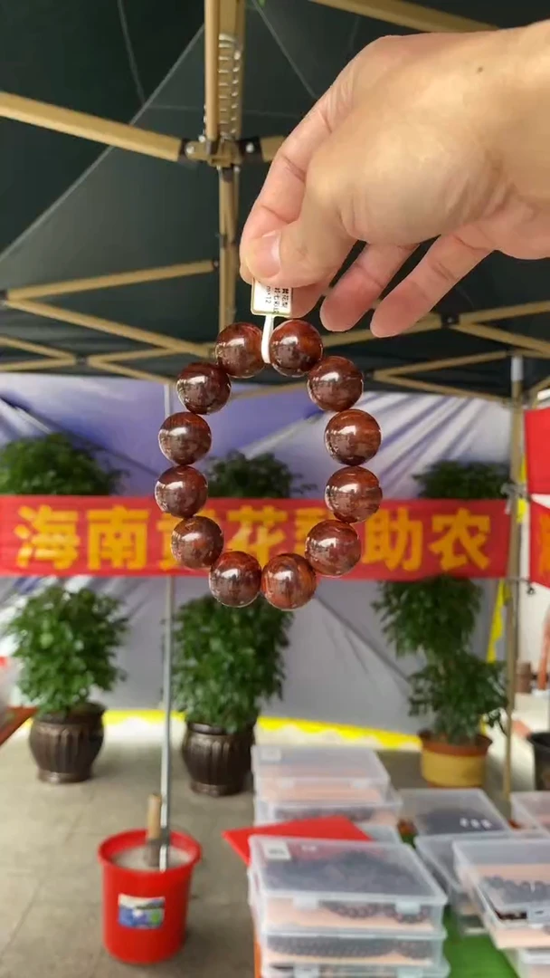 黄花梨/降香黄檀海南黄花梨多彩纹2.0手串（268）