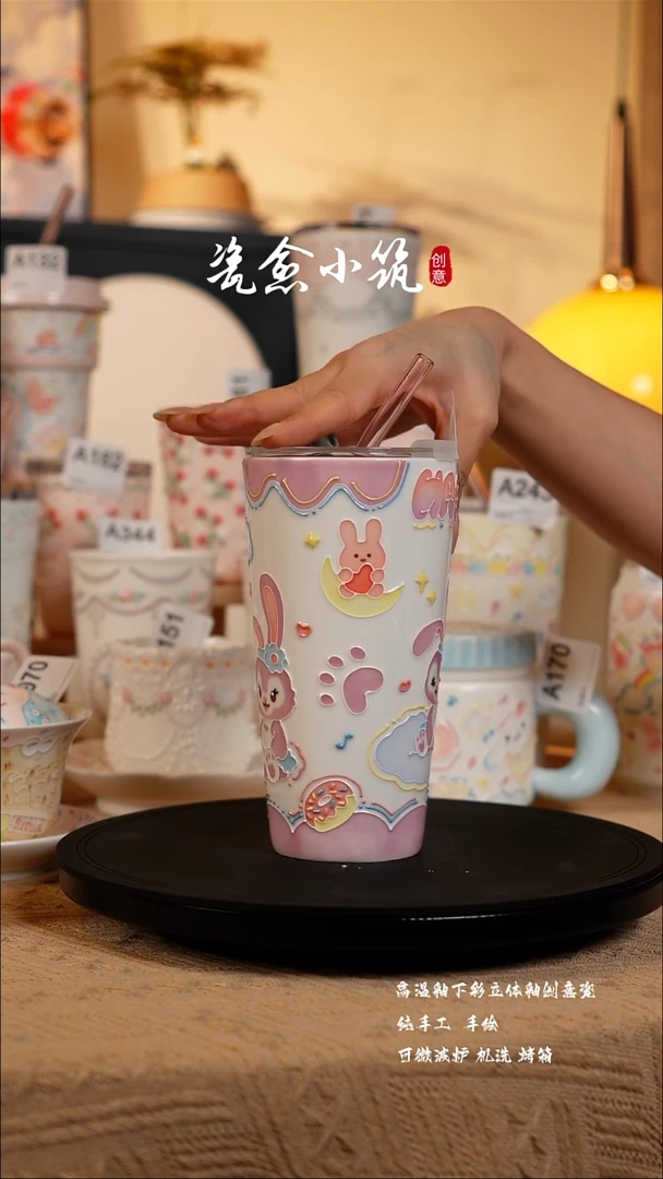 景德镇高温釉下彩立体釉创意瓷