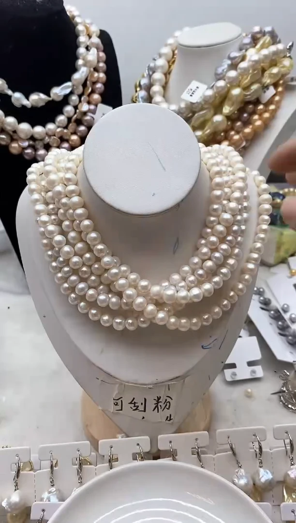 【闪购商品】淡水珍珠颈饰钛钢24