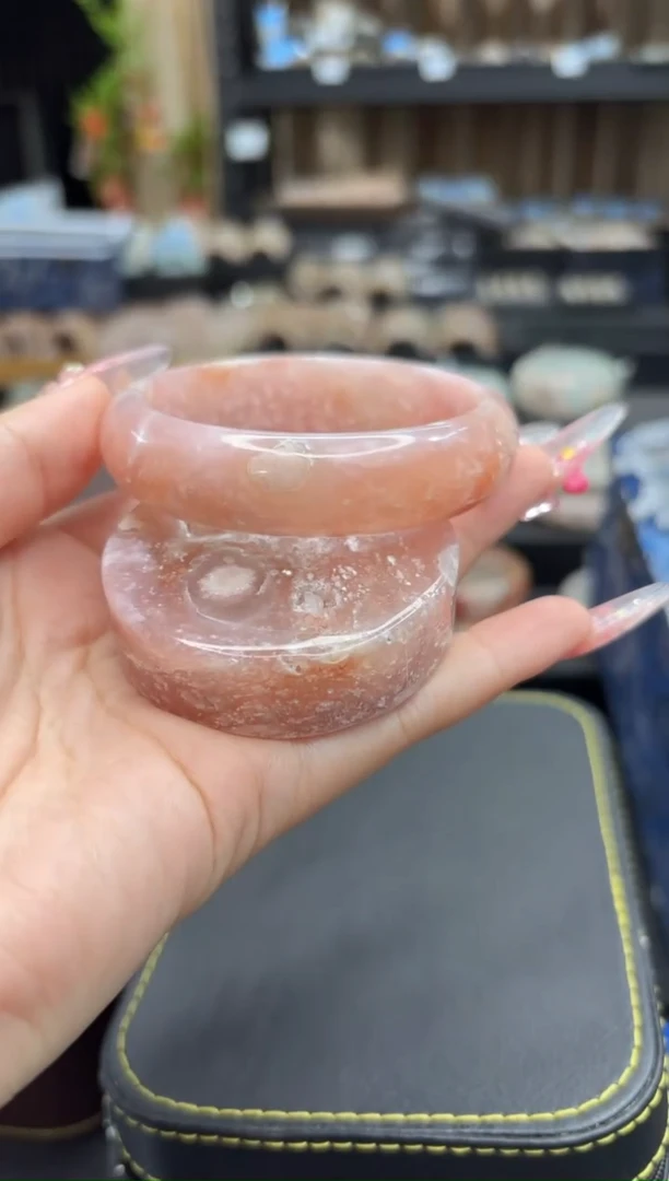 未镶嵌手镯石英质玉286(58圈赠送镯心)