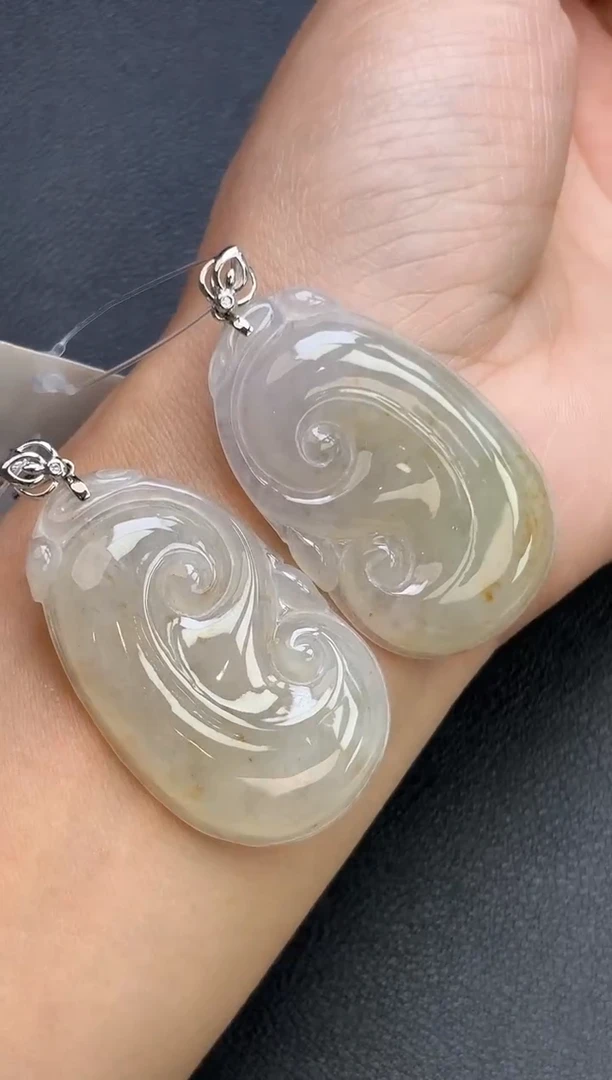 颈饰18K金镶嵌翡翠YM1344-1如意多样性发一