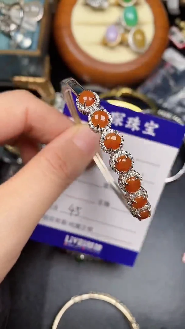 银S925镶嵌戒指翡翠4500