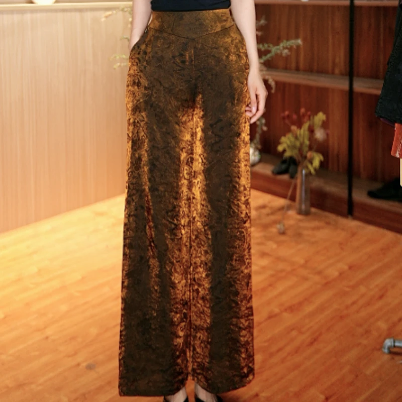 0319-11（鎏金）新款女士休闲裤