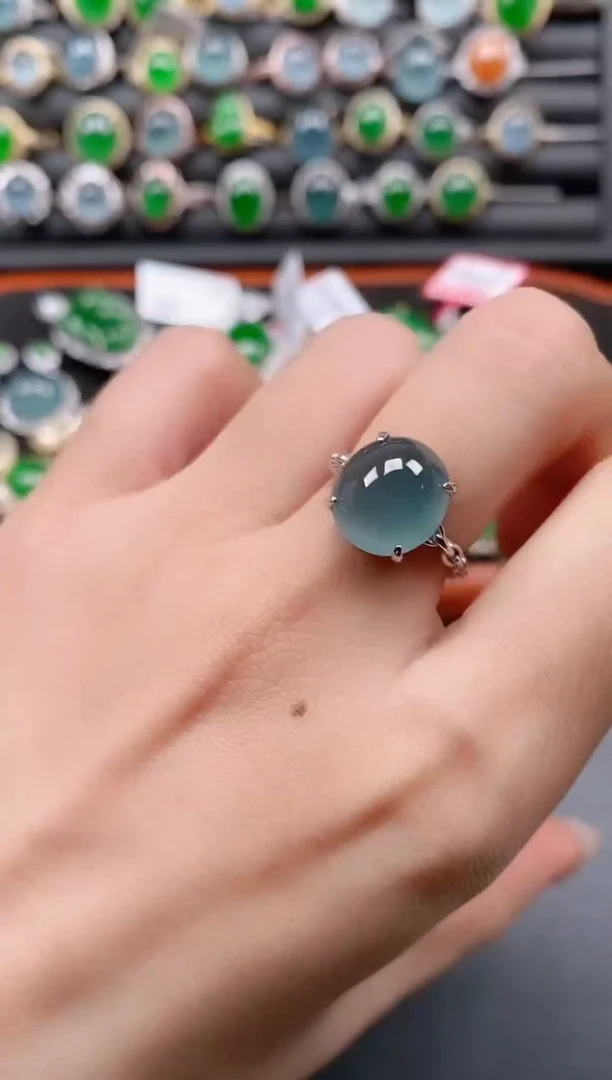 银S925镶嵌戒指翡翠1111