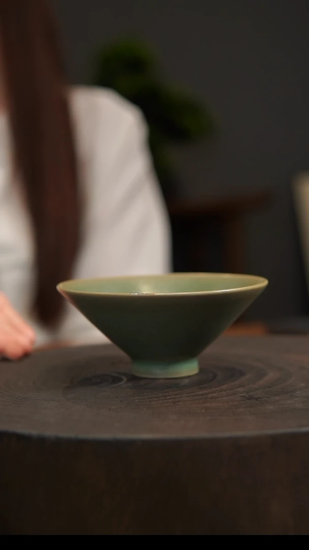 杯子儒*斗笠杯 汝州原产地 原矿老釉