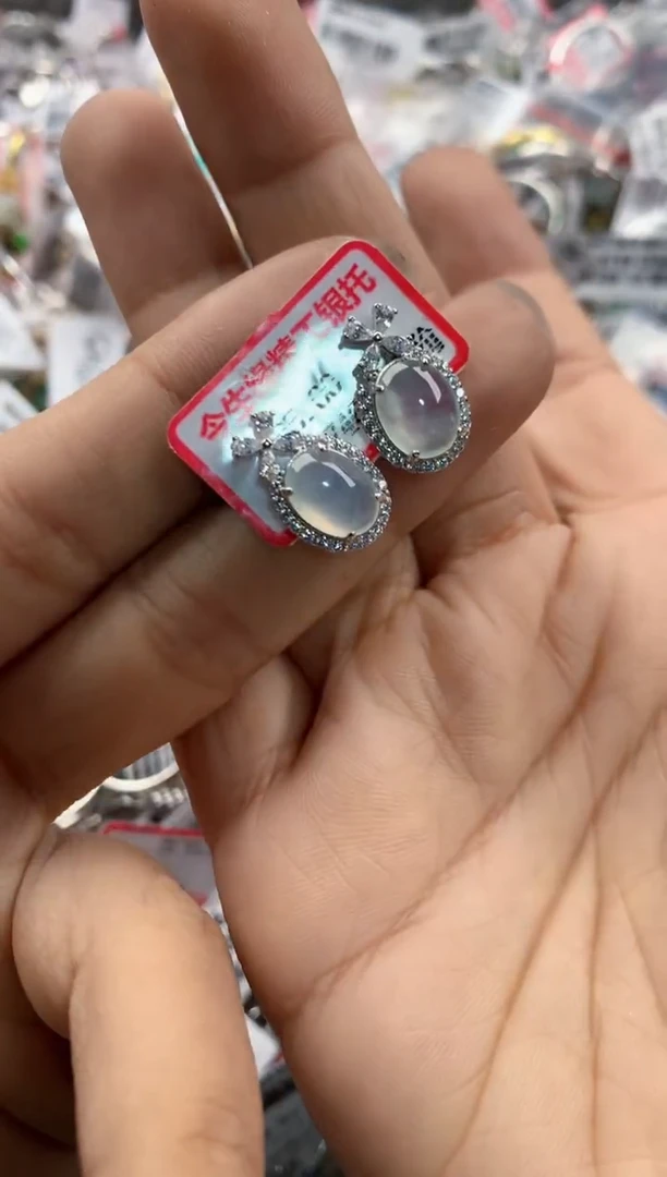 银S925镶嵌戒指翡翠151515---7
