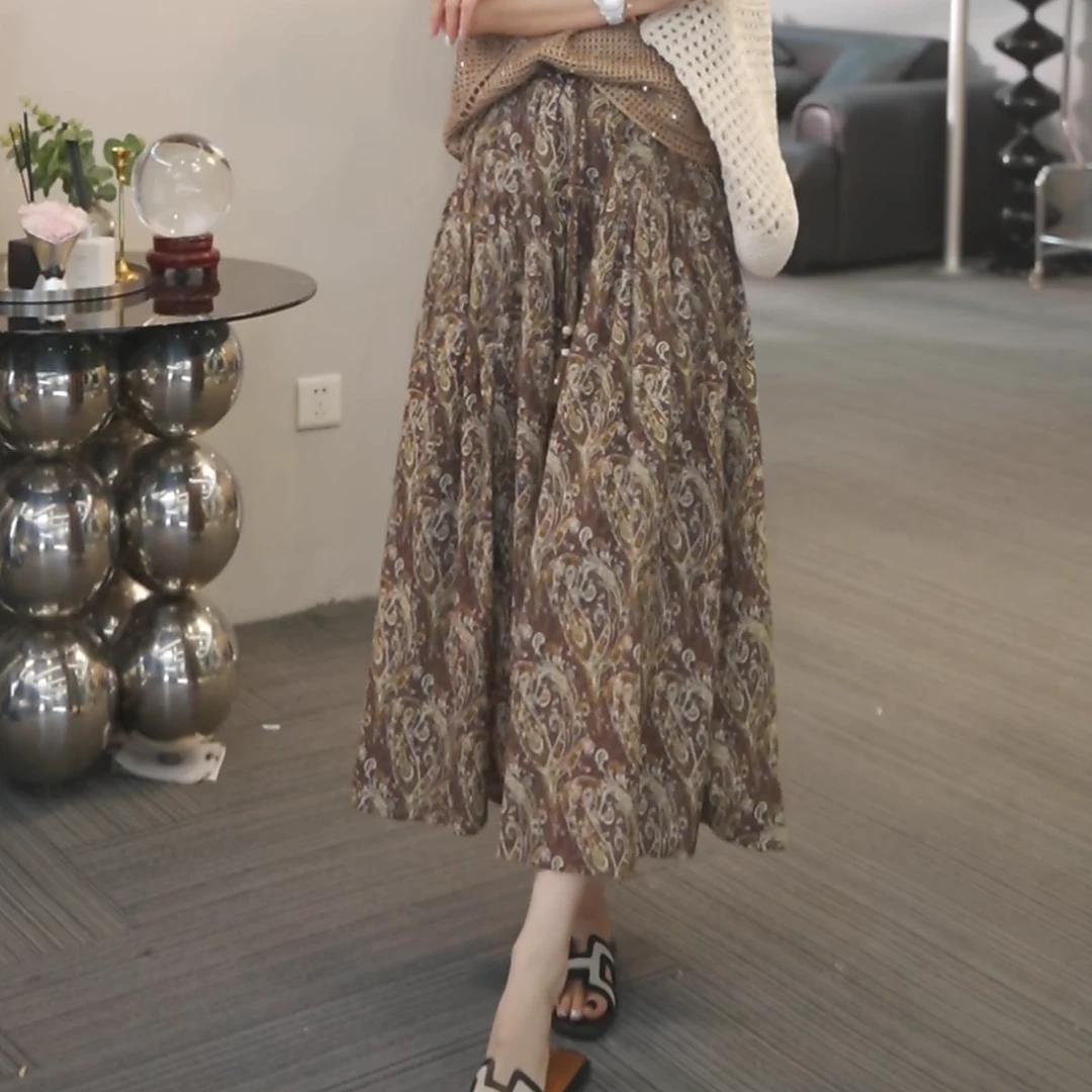 复古设计感百搭通勤显瘦a字裙女2025春季新款休闲气质甜美半身裙