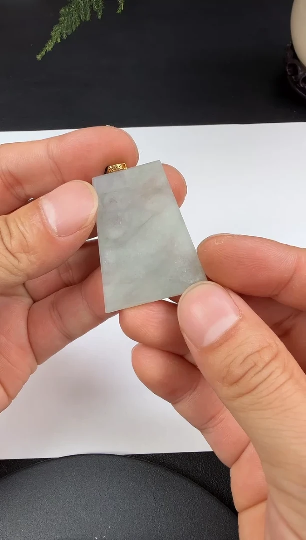 吊坠(不含链)18K金镶嵌翡翠翡翠饰品-137