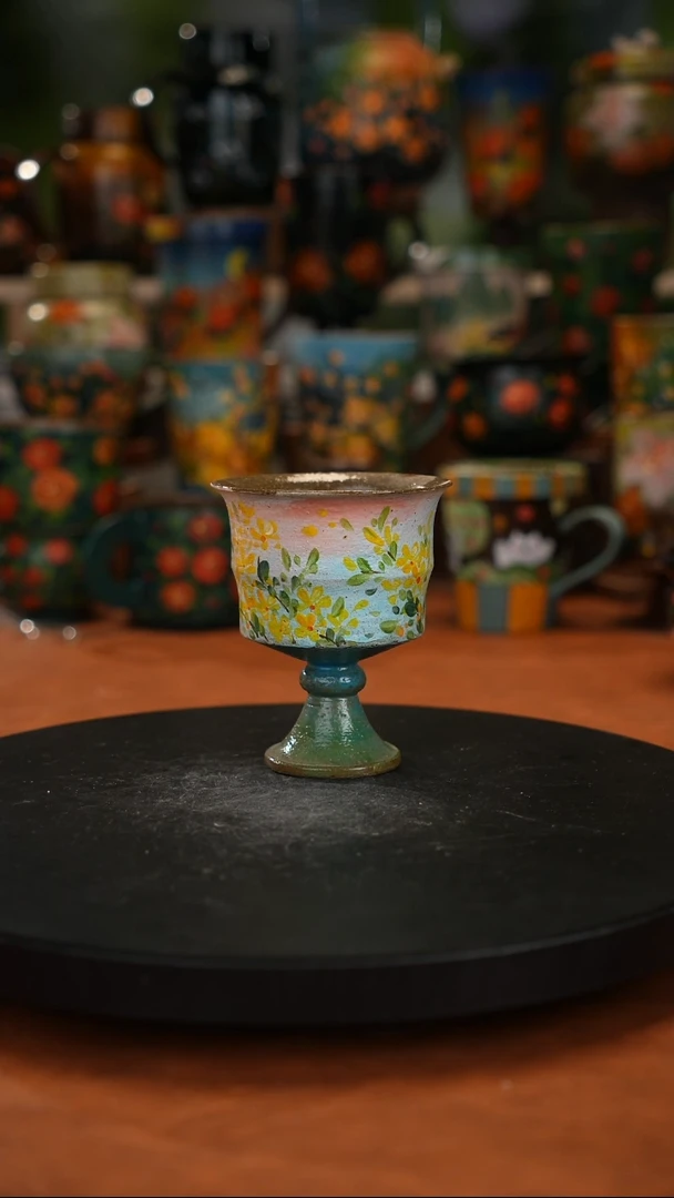 紫砂油画手绘釉 下彩575