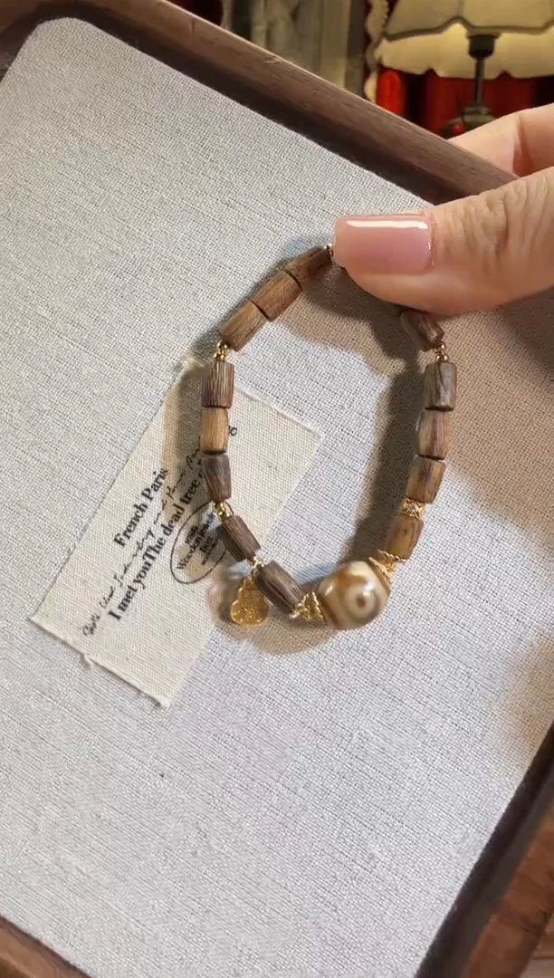 【闪购商品】玛瑙/玉髓手链银S925镶嵌绿奇楠