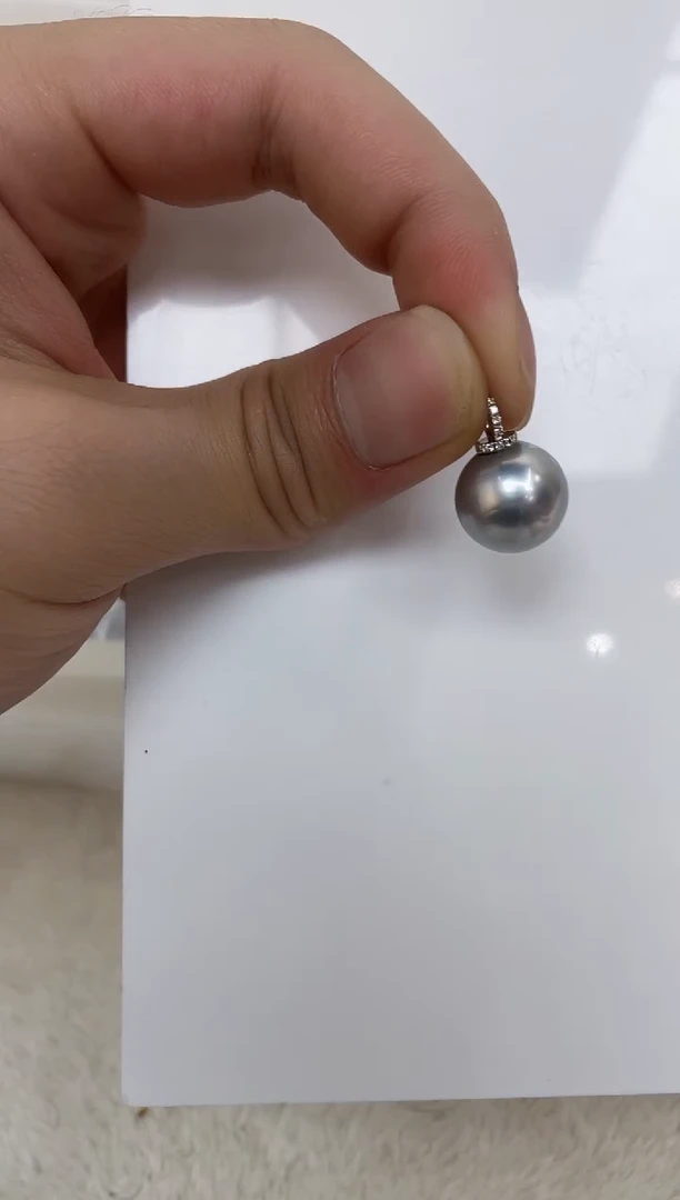 海水珍珠18K金镶嵌吊坠(不含链)珍珠吊坠