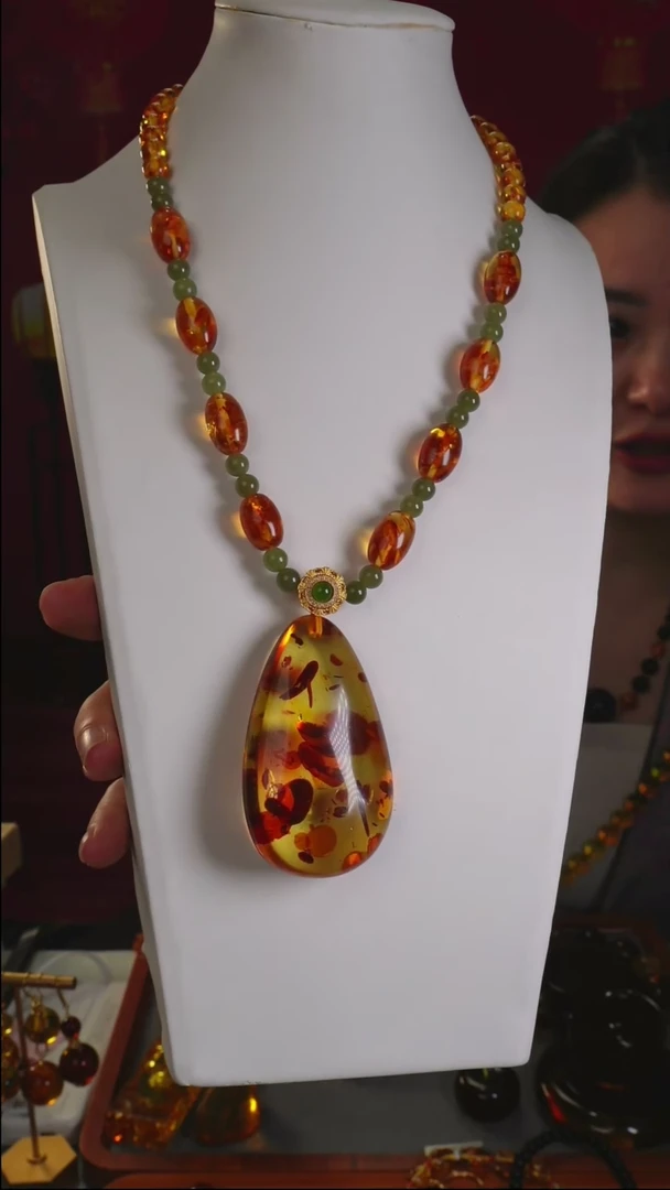 【闪购商品】琥珀（花珀）颈饰未镶嵌福利