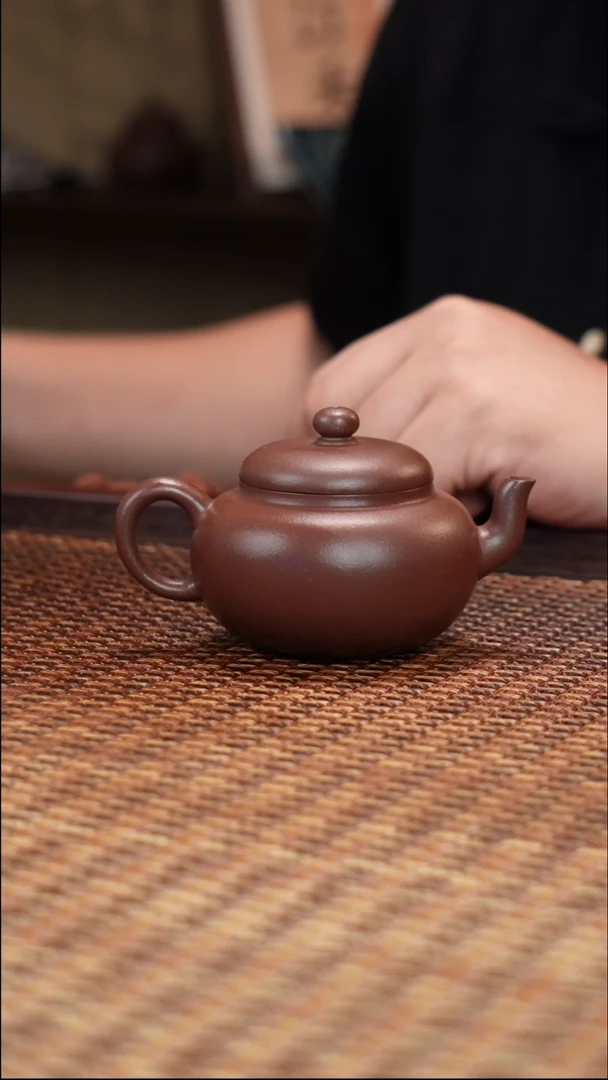 茶壶紫砂汀禾紫砂《柿圆》