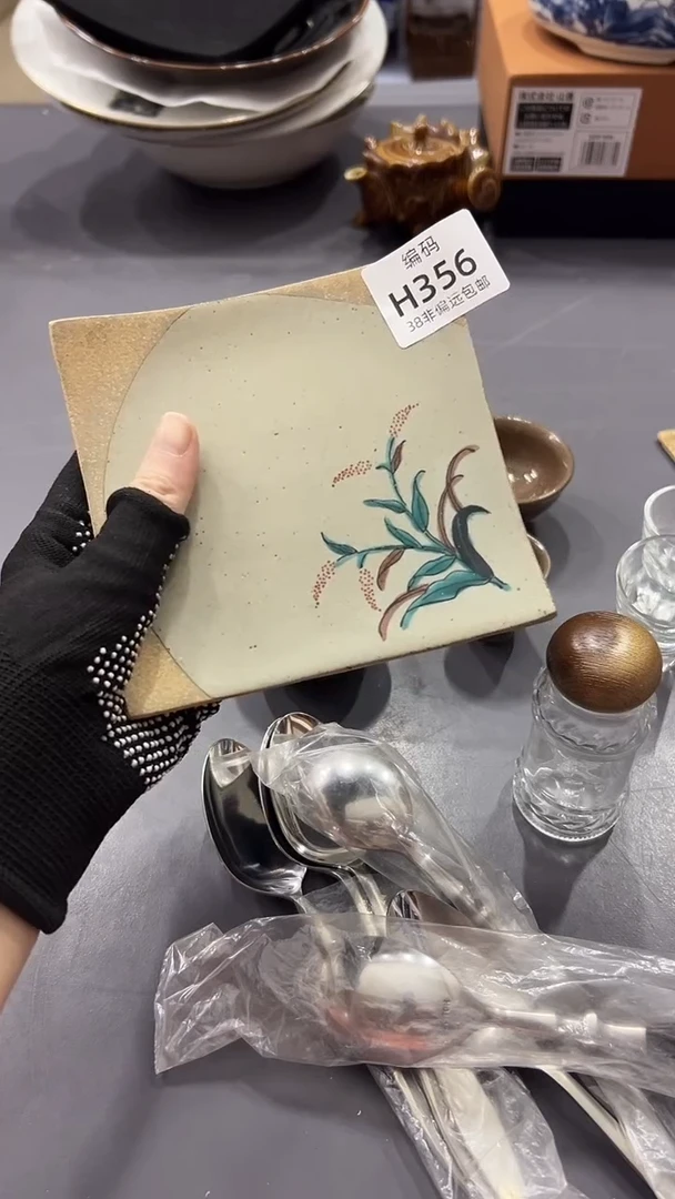瓷片盆*满38包邮，编号：H356