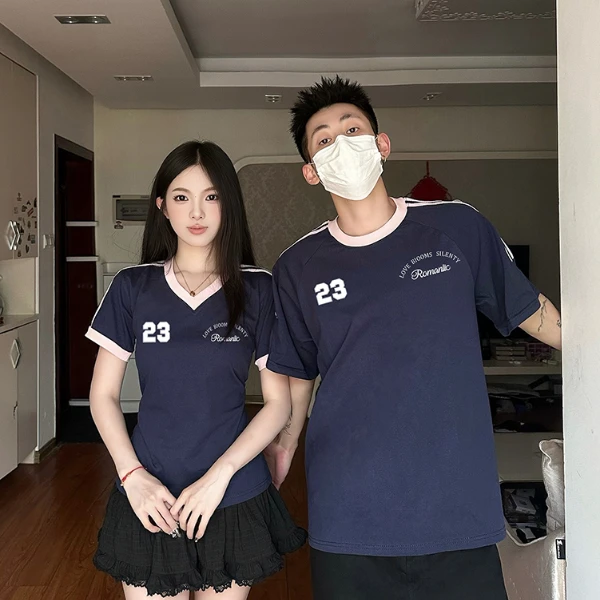 情侣短袖纯棉韩版2025新爆款一男一女夏季宽松潮流短袖t恤情侣装