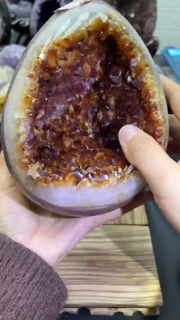 未镶嵌大型摆件（非配饰）紫晶424号龙蛋
