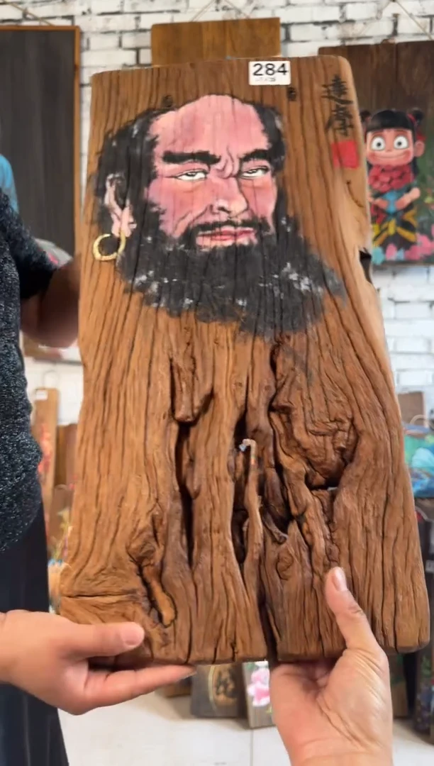 桃核吊坠284号门板画