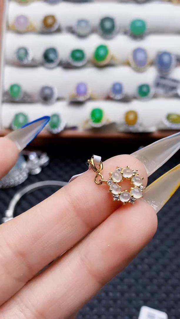 银S925镶嵌戒指翡翠0118