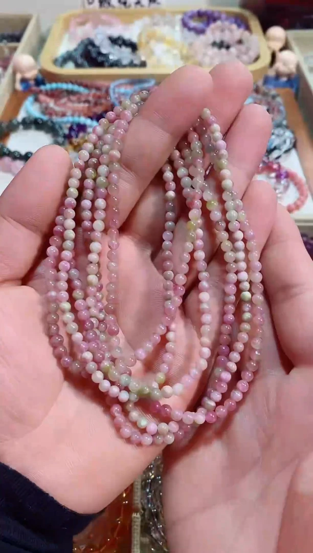 【闪购商品】碧玺手链未镶嵌西瓜碧玺多圈 (多样性发其一）