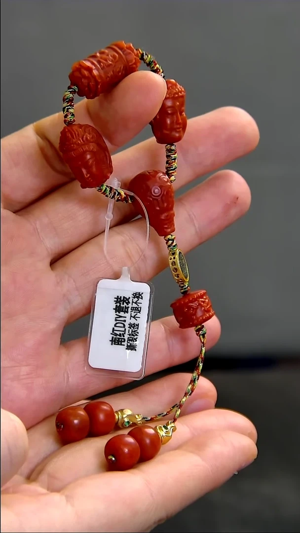 银S925镶嵌手串南红玛瑙001ZB1103产品一个