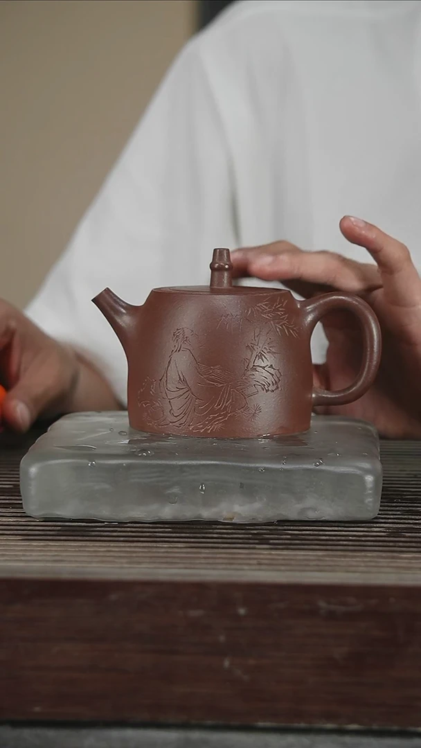 茶壶紫砂倪新安，带证240CC236号